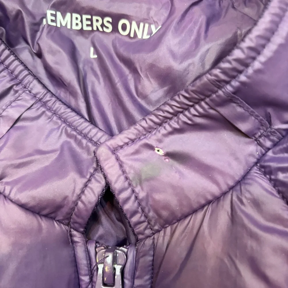 Ladies Members Only Dried Grape Color Ultra Light Mo-Tech Puffer Jacket‎ Large